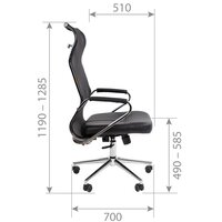 CHAIRMAN 702 (экопремиум черный/сетка) Image #5