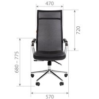 CHAIRMAN 702 (экопремиум черный/сетка) Image #4