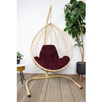 M-Group Капля / 1020502 (бежевый ротанг/бордовая подушка) Image #2