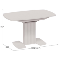 Трия Хилтон раздвижной Тип 2 (кашемир/стекло матовое кашемир) Image #9