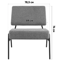 Stool Group Теллинг / LV-116-M84-01 (шенилл серый) Image #9