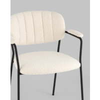 Stool Group Кэрол / FDC9005 DC2635-1A white (букле белый/черные ножки) Image #3
