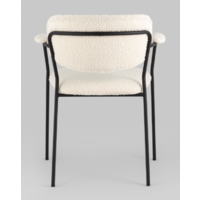 Stool Group Кэрол / FDC9005 DC2635-1A white (букле белый/черные ножки) Image #6