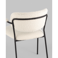 Stool Group Кэрол / FDC9005 DC2635-1A white (букле белый/черные ножки) Image #4