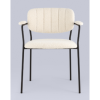 Stool Group Кэрол / FDC9005 DC2635-1A white (букле белый/черные ножки) Image #7