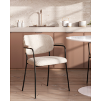 Stool Group Кэрол / FDC9005 DC2635-1A white (букле белый/черные ножки) Image #8