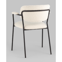 Stool Group Кэрол / FDC9005 DC2635-1A white (букле белый/черные ножки) Image #5