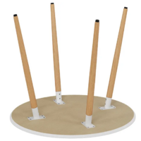 Трия Оливия Тип 1 / Б-370 (белый матовый/металл белый/натуральное дерево) Image #2