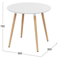 Трия Оливия Тип 1 / Б-370 (белый матовый/металл белый/натуральное дерево) Image #4