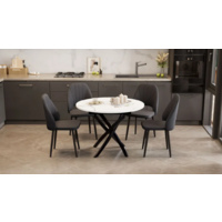 Трия Дуглас тип 1 (черный муар/стекло матовое белый мрамор) Image #5