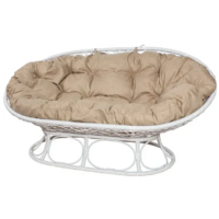 M-Group Мамасан Home / 12880101 (белый ротанг/лен подушка) Image #1