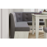 Трия Барселона (дуб крафт белый/микровелюр Duna Steel) Image #9