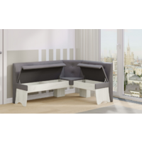 Трия Барселона (дуб крафт белый/микровелюр Duna Steel) Image #7