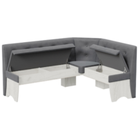 Трия Барселона (дуб крафт белый/микровелюр Duna Steel) Image #3