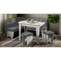 Трия Барселона (дуб крафт белый/микровелюр Duna Steel) Image #12