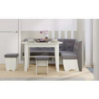 Трия Барселона (дуб крафт белый/микровелюр Duna Steel) Image #14