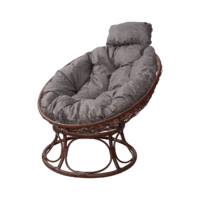 M-Group Папасан Home мини / 12870209 (коричневый ротанг/пепел подушка) Image #1