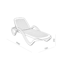 Ellastik Plast Capri Плетеный 195x73x41 (серый) Image #11