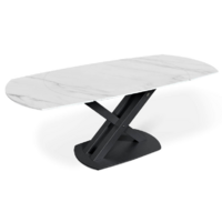 Sheffilton SHT-DS292 (белый мрамор/черный/серый туман/черный муар) Image #2