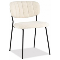 Stool Group Кэрол без подлокотников / FDC9003 DC2635-1A (букле белый/черные ножки)