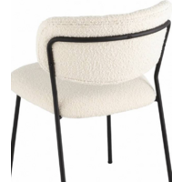 Stool Group Кэрол без подлокотников / FDC9003 DC2635-1A (букле белый/черные ножки) Image #4