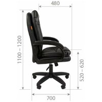 CHAIRMAN 668LT N (черный пластик/экопремиум бежевый) Image #6