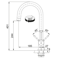 Franke EOS Clear Water сталь PVD черный матовый 120.0745.586  Image #2