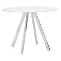 Stool Group Хьюстон 100x100 / DT-954-W-100 (белый/стекло)