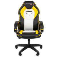 CHAIRMAN Game 16 экокожа (черный/желтый/белый) Image #3