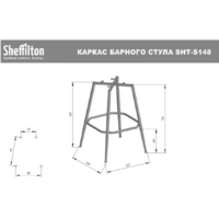 Sheffilton SHT-ST35-1/S148 (угольно-серый/черный муар/золото микровелюр/металл) Image #10