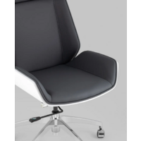 TopChairs Crown SN A312-A 8386-16 White Back (серый/голубой) Image #9