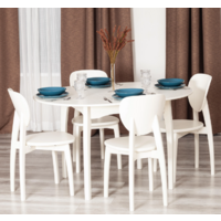 TetChair Diamante 100x100+30x75 круглый (бук/Ivory White) Image #14