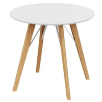 Трия Колумбия Тип 1 / Б-271 (белый матовый/металл белый/натуральное дерево) Image #1