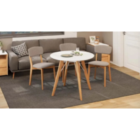 Трия Колумбия Тип 1 / Б-271 (белый матовый/металл белый/натуральное дерево) Image #2