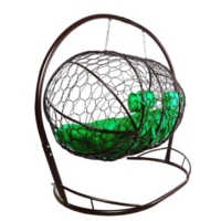 M-Group Лежебока / 11180204 (с коричневым ротангом/зеленая подушка) Image #3