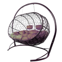 M-Group Лежебока / 11180202 (с коричневым ротангом/бордовая подушка)