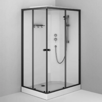 AM.PM X-Joy 120x90 / W94C-403-12090BT (черный матовый/прозрачное стекло) Image #4