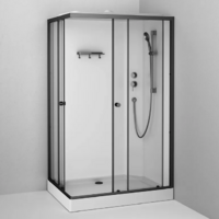 AM.PM X-Joy 120x90 / W94C-403-12090BT (черный матовый/прозрачное стекло) Image #5