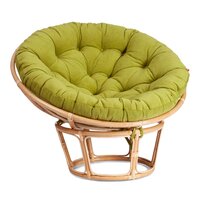 TetChair Papasan Eco P115-1/SP STD c подушкой, ремешками (натуральный/флок/олива 23)