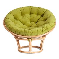 TetChair Papasan Eco P115-1/SP STD c подушкой, ремешками (натуральный/флок/олива 23) Image #5