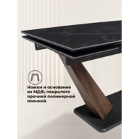 Woodville Кели 140-200х80х76 / 532394 (черный мрамор/орех кантри/черный) Image #13