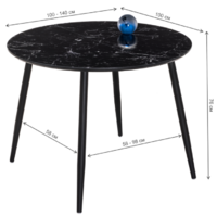 Woodville Кловис / 462138 (черный мрамор/черный) Image #6