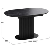 Трия Эридан Тип 2 раздвижной (черный муар/керамика матовая/черный мрамор) Image #9