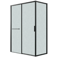 Grossman Style 130х100х195 / 120.K33.05.1310.21.02 (черный матовый/стекло шиншилла)