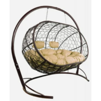 M-Group Лежебока / 11180201 (с коричневым ротангом/бежевая подушка) Image #2