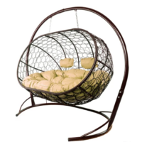 M-Group Лежебока / 11180201 (с коричневым ротангом/бежевая подушка) Image #6