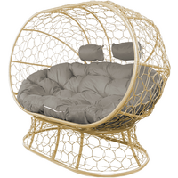 M-Group Лежебока / 11190509 (на подставке с бежевым ротангом/серая подушка) Image #1