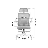 TopChairs Airone D-502-1 (белый/черная сетка) Image #5