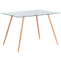 TetChair Sophia 80x110x75 металл/стекло/бук (прозрачный)