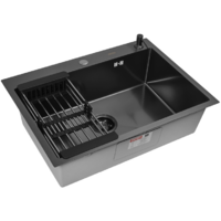 ARFEKA ECO AR мойка 700*500, коландер, дозатор BLACK DECOR MILLET GRAINS Image #1